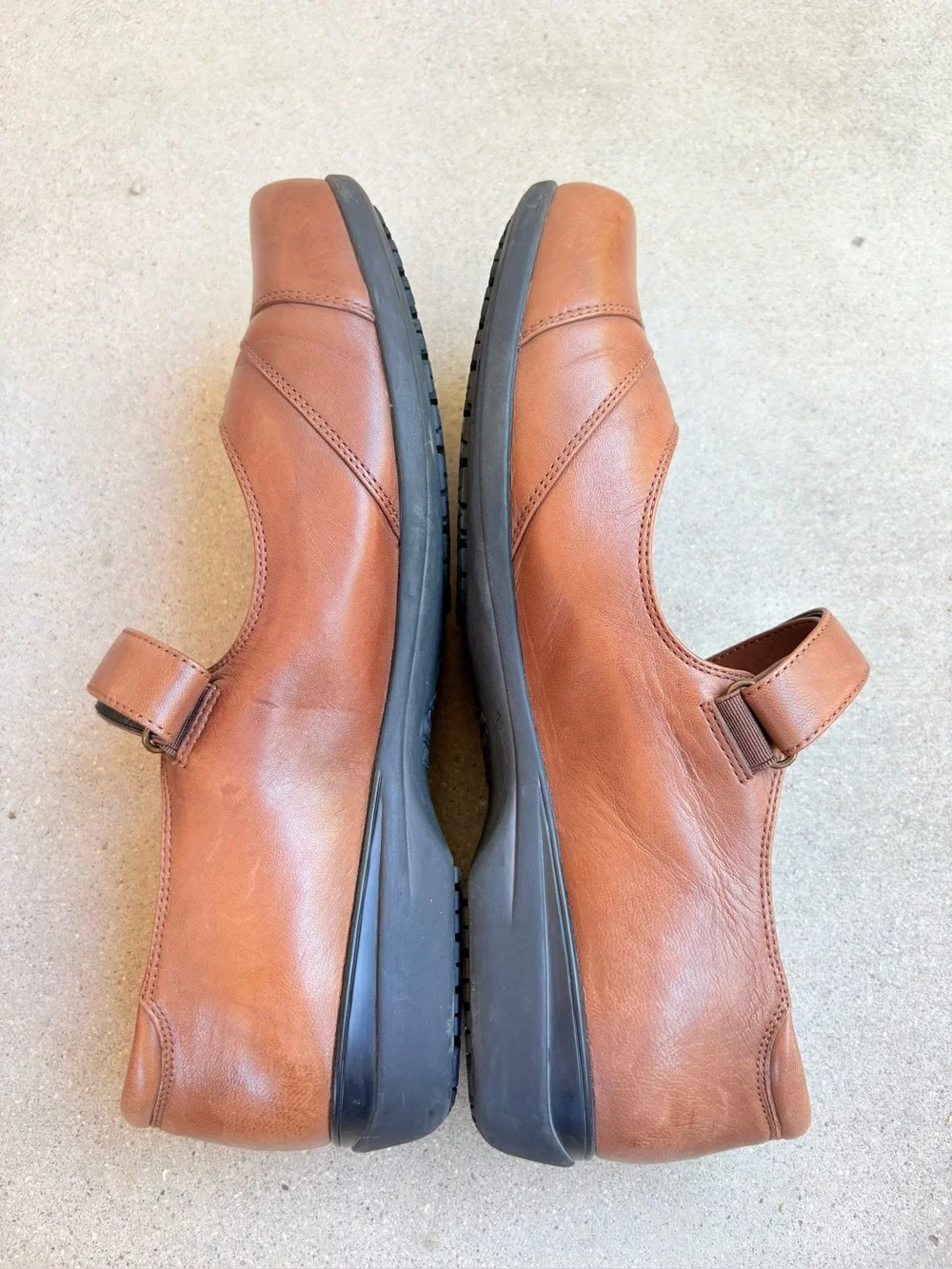 2X ABEO Abby Womens 10 Black/Brown Leather Mary Jane Casual Comfort Shoes Lot
